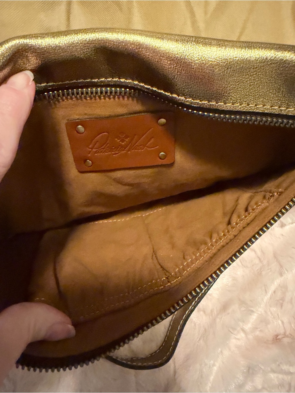 Patricia Nash Metallic Gold Crossbody/Belt Bag - Picture 7 of 7